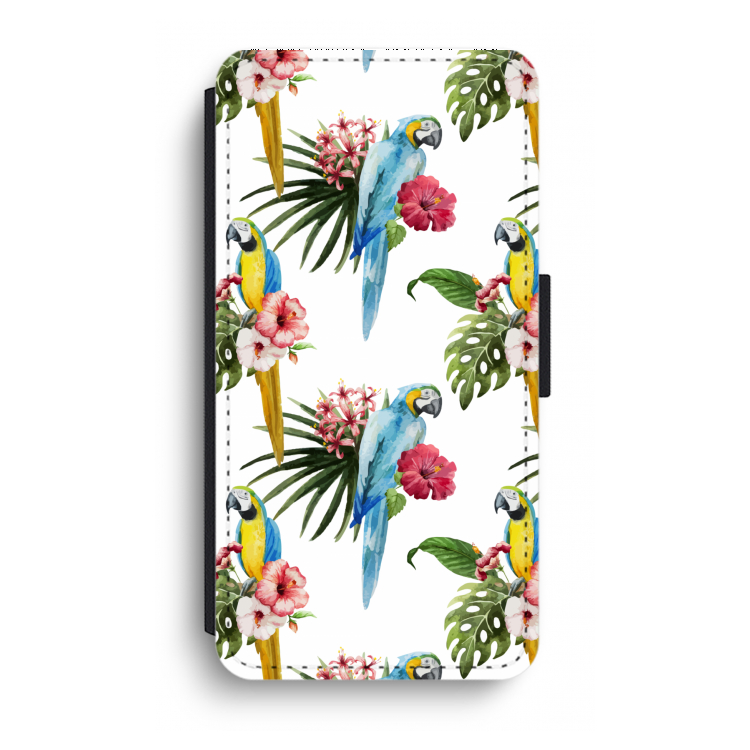 Kleurrijke papegaaien: iPhone XR Flip Hoesje