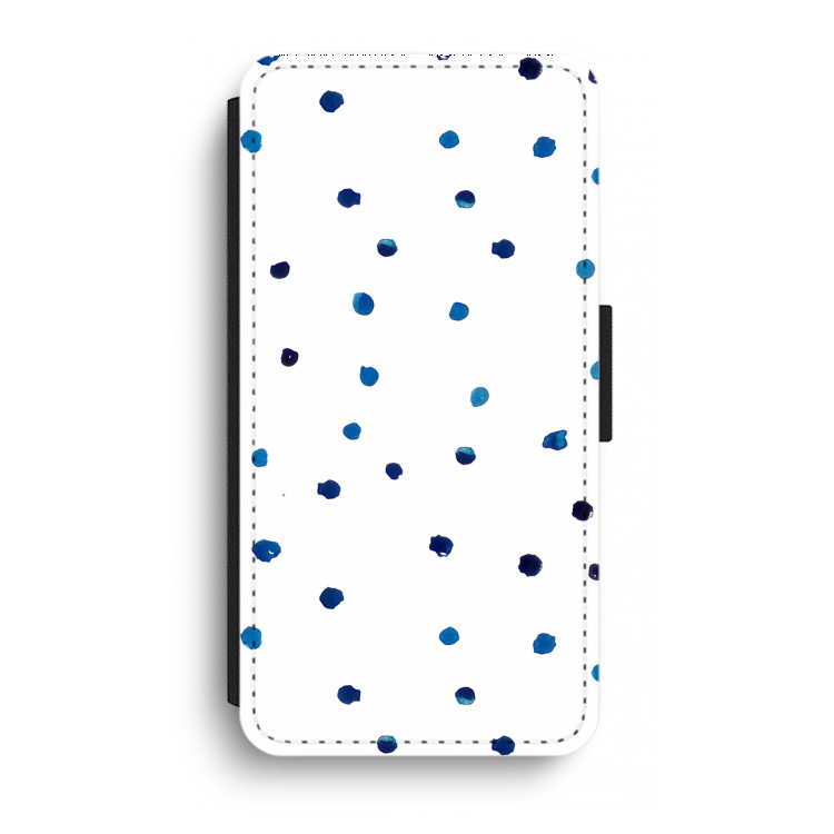 Blauwe stippen: iPhone XR Flip Hoesje