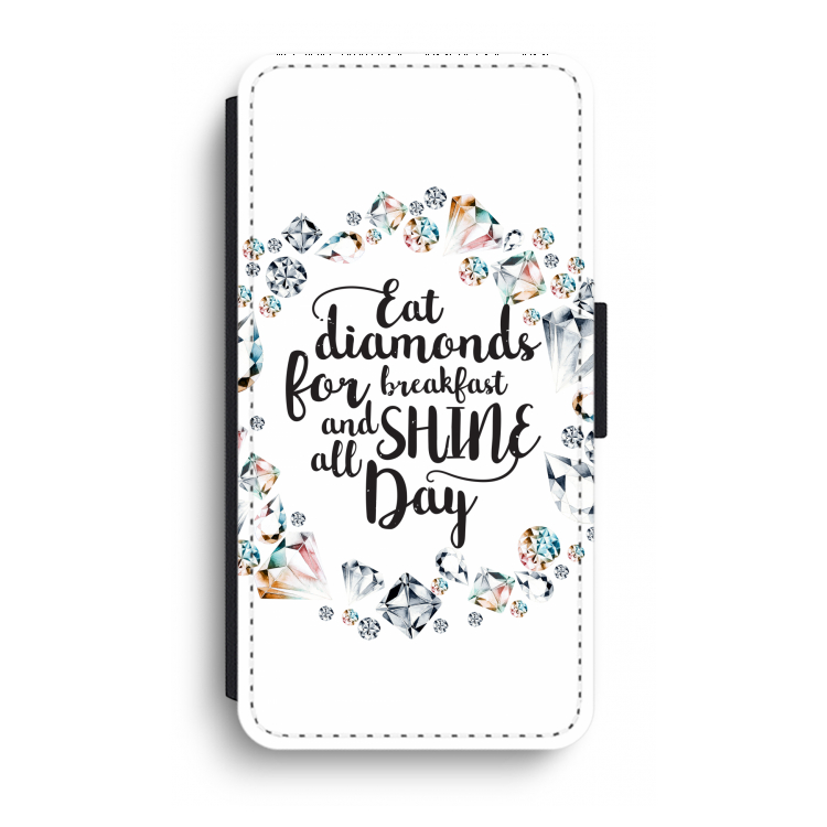 Diamonds: iPhone XR Flip Hoesje