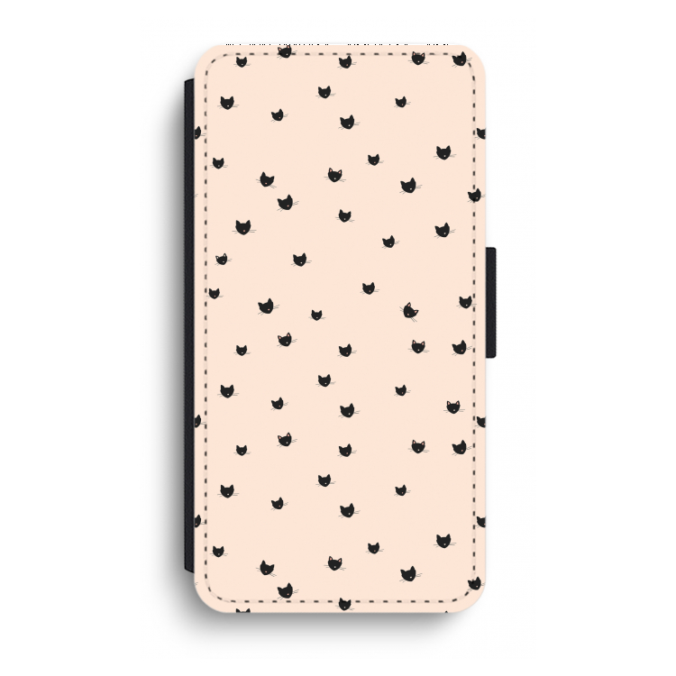Kleine kattenkopjes: iPhone XR Flip Hoesje