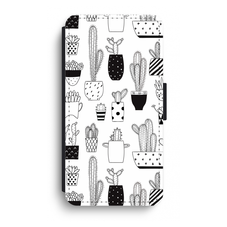 Cactusmotief: iPhone XR Flip Hoesje