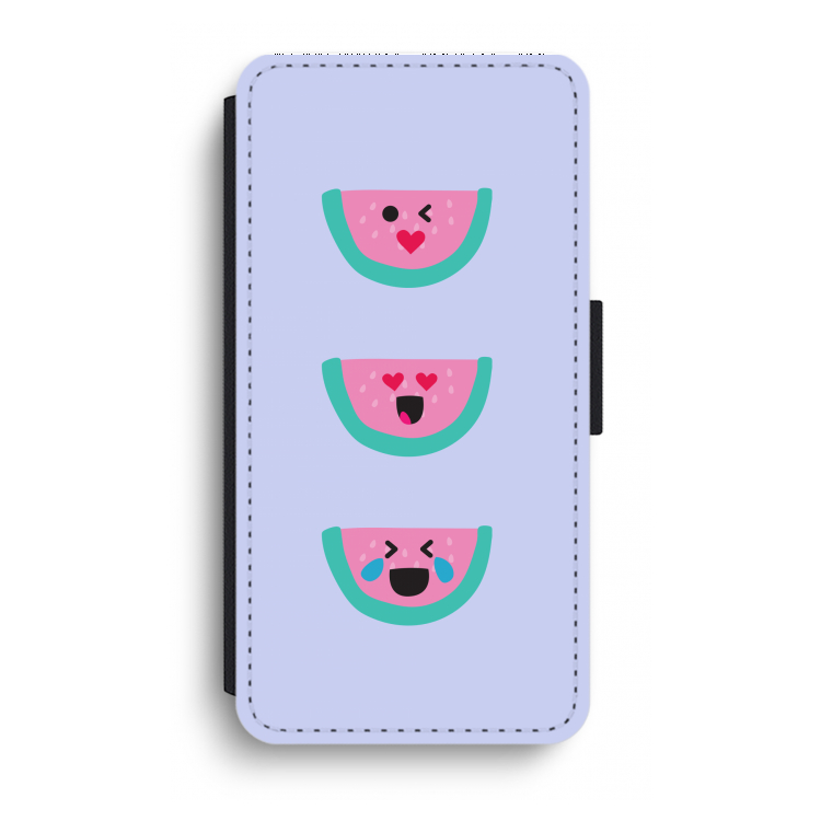 Smiley watermeloen: iPhone XR Flip Hoesje