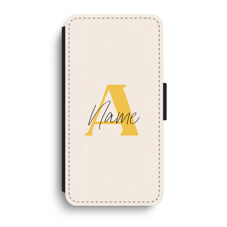 Amber Script: iPhone XR Flip Hoesje