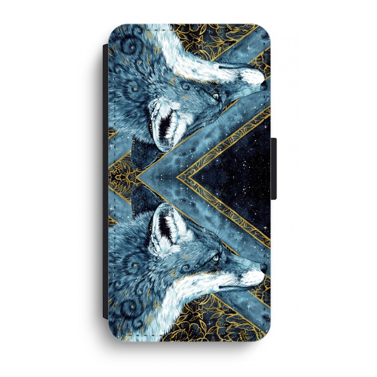 Golden Fox: iPhone XR Flip Hoesje