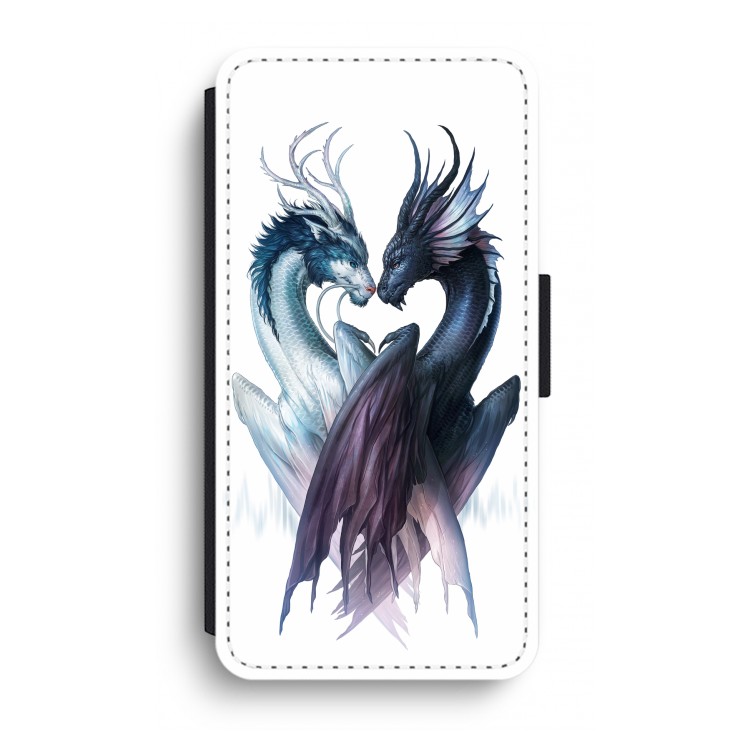 Yin Yang Dragons: iPhone XR Flip Hoesje