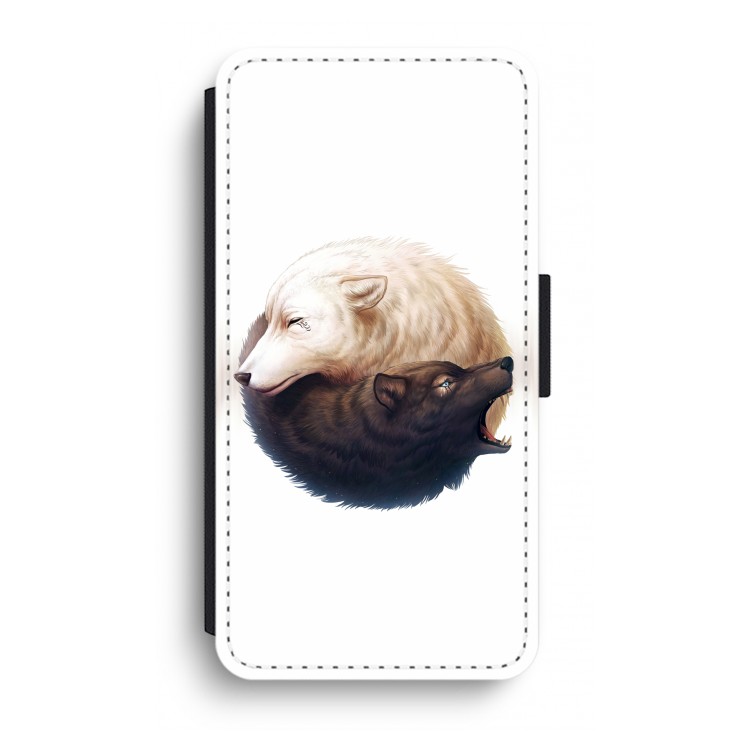 Yin Yang Wolves: iPhone XR Flip Hoesje