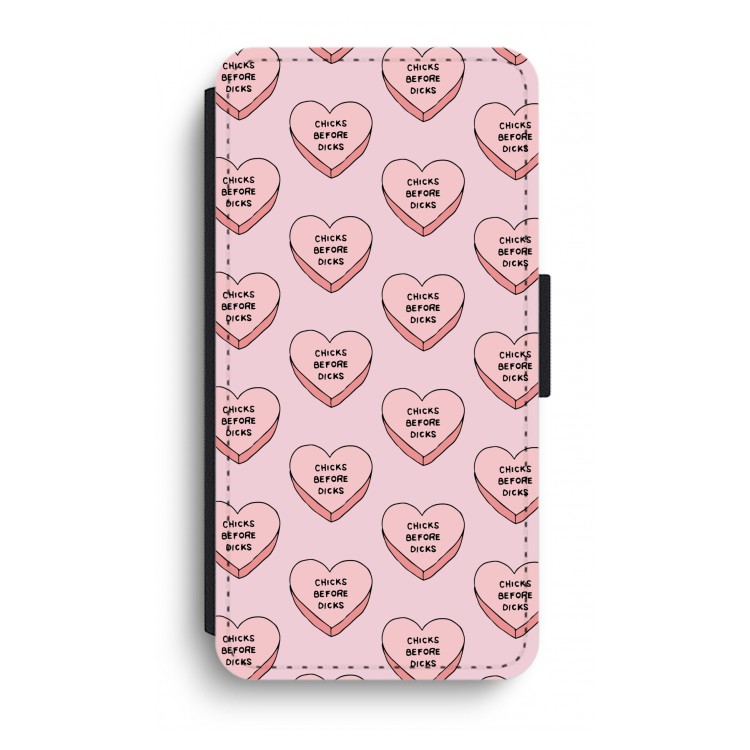 Chicks before dicks: iPhone XR Flip Hoesje