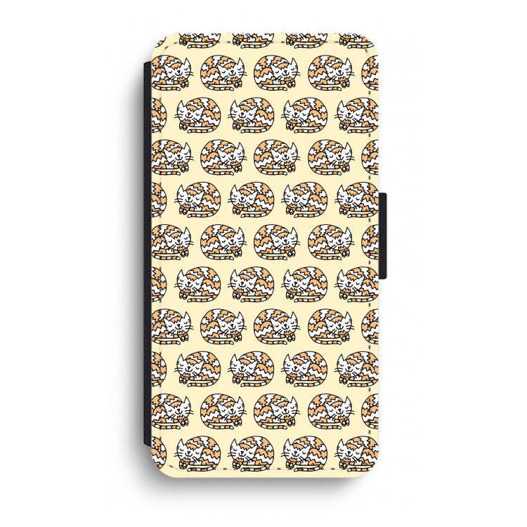 Slapende poes: iPhone XR Flip Hoesje