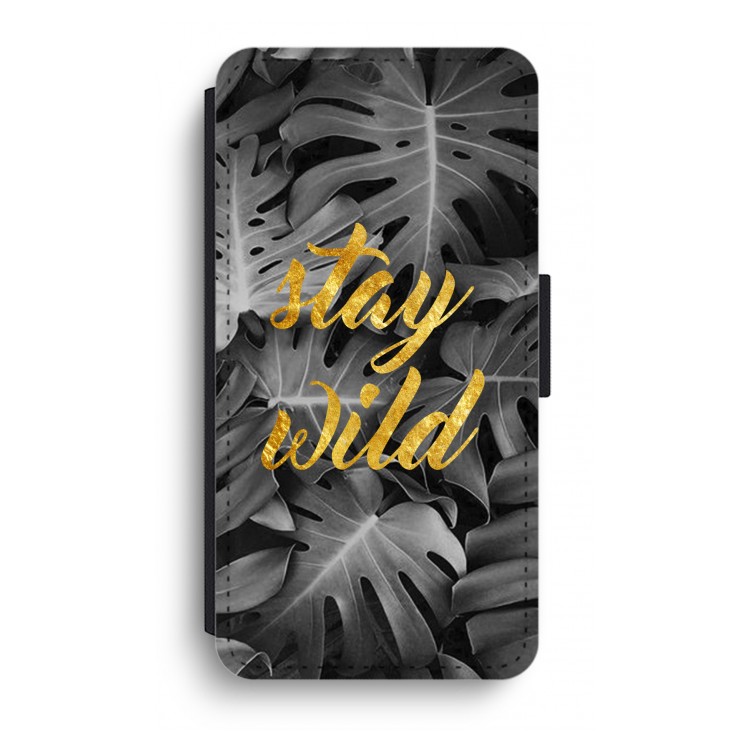 Stay wild: iPhone XR Flip Hoesje