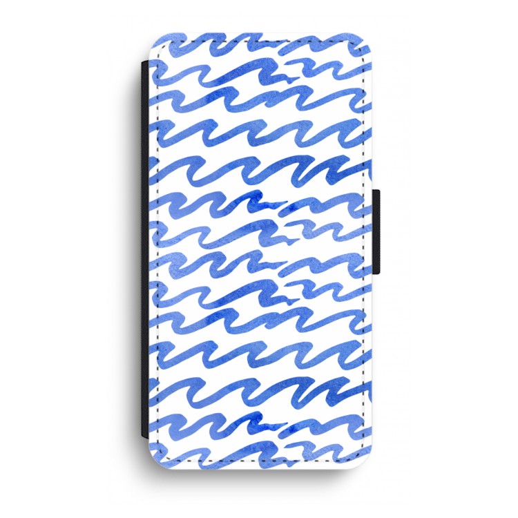 Blauwe golven: iPhone XR Flip Hoesje