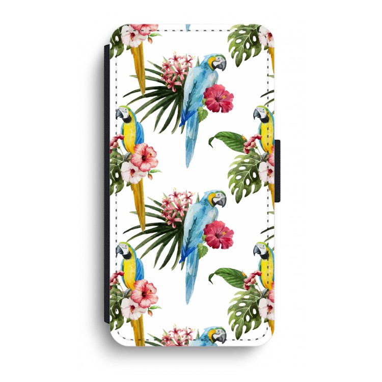 Kleurrijke papegaaien: iPhone XR Flip Hoesje