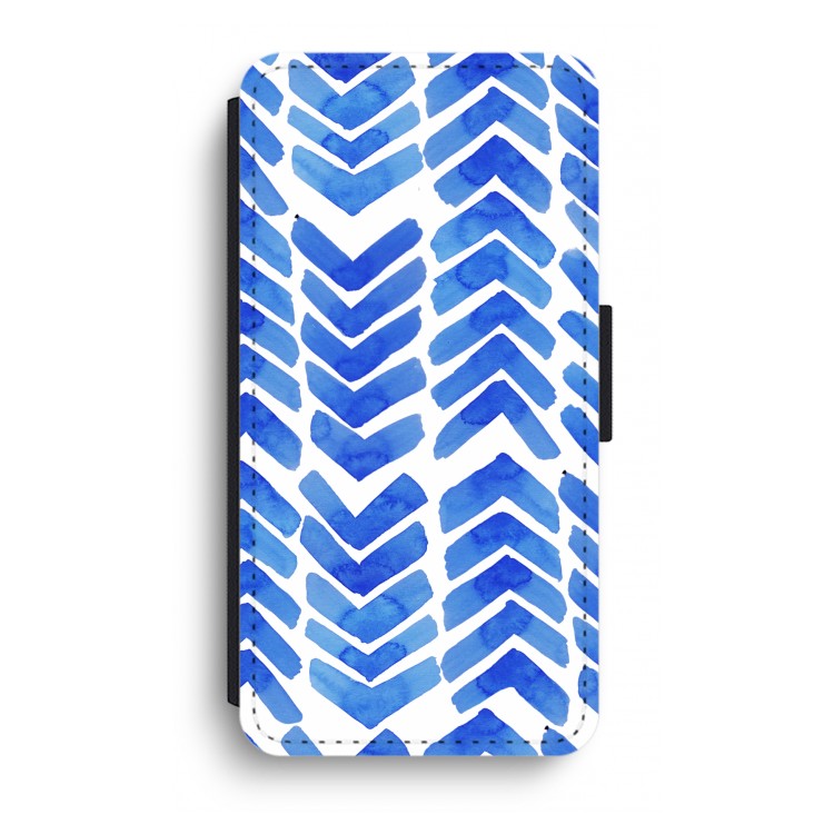 Blauwe pijlen: iPhone XR Flip Hoesje