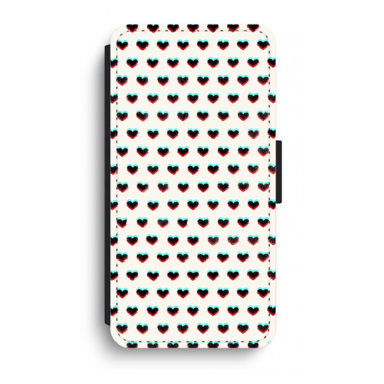 Hartjes: iPhone XR Flip Hoesje