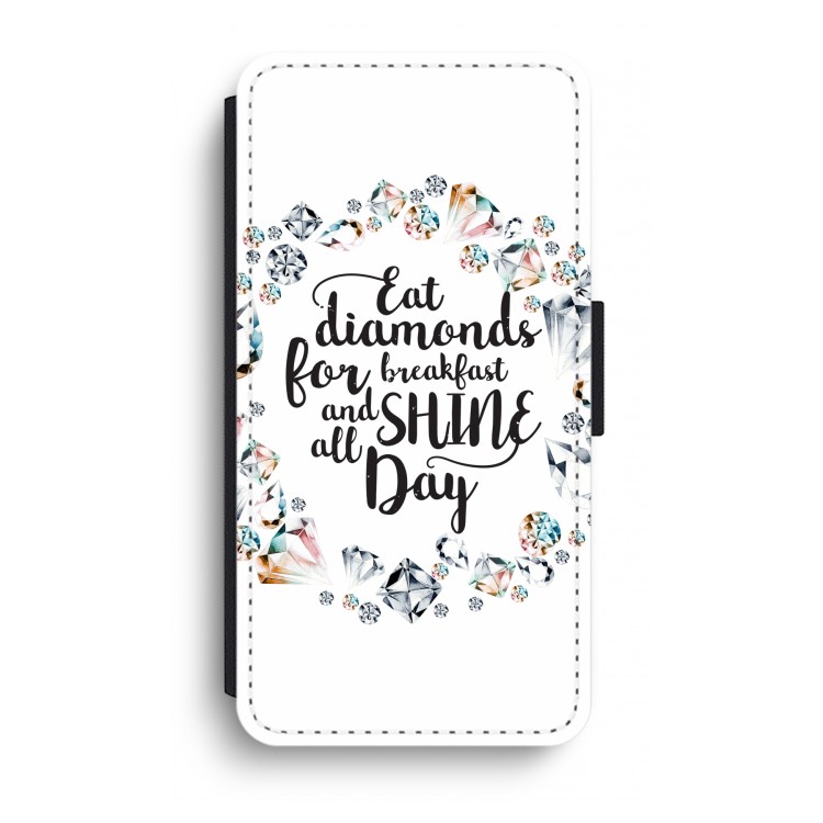 Diamonds: iPhone XR Flip Hoesje