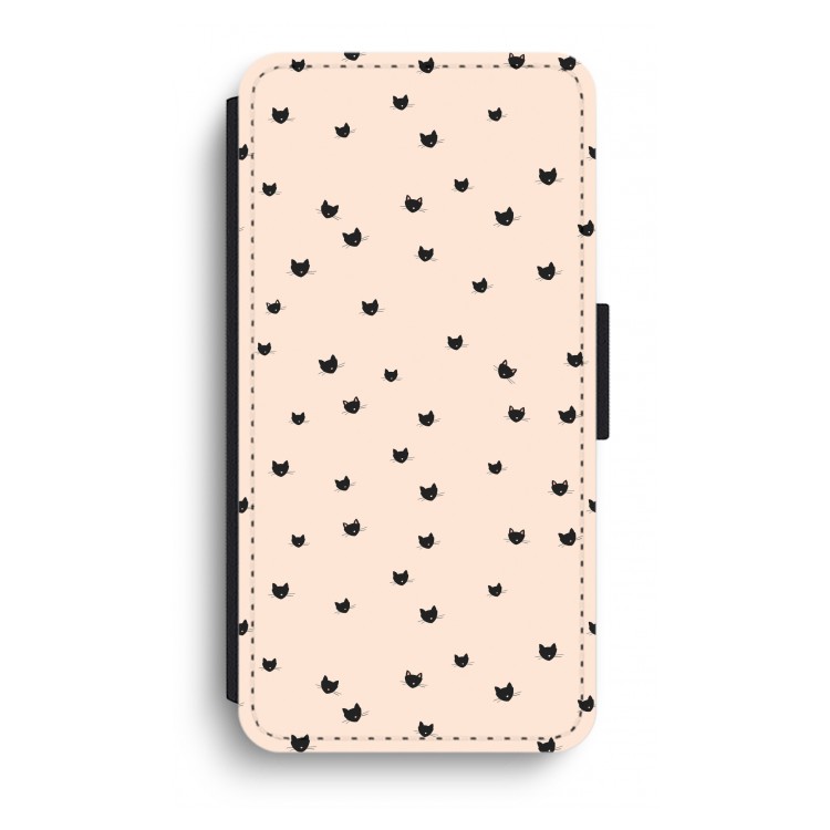 Kleine kattenkopjes: iPhone XR Flip Hoesje