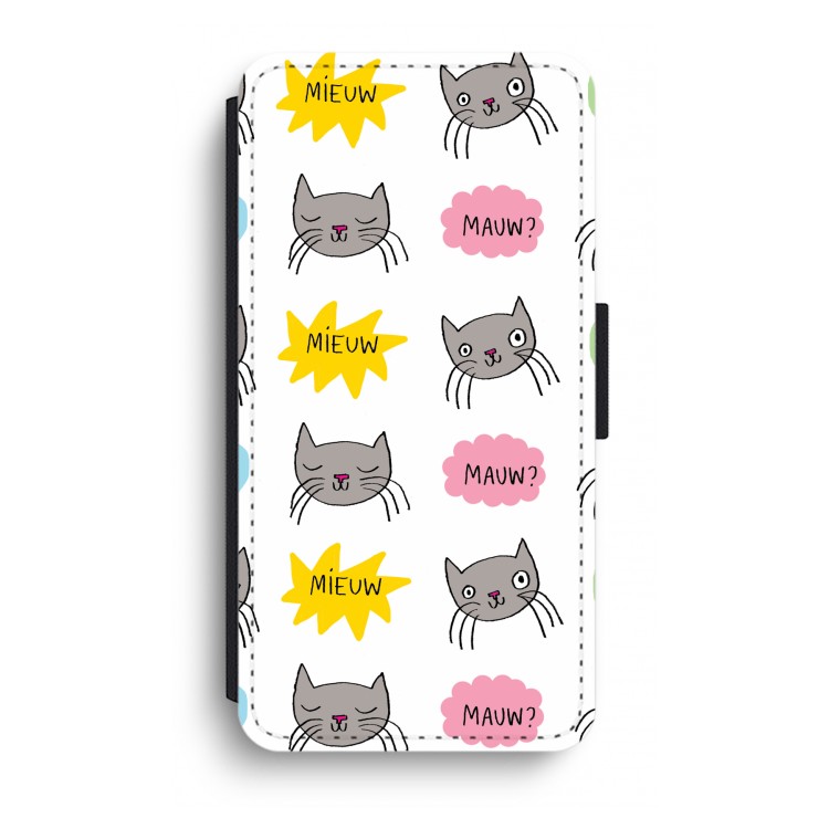 Meow: iPhone XR Flip Hoesje