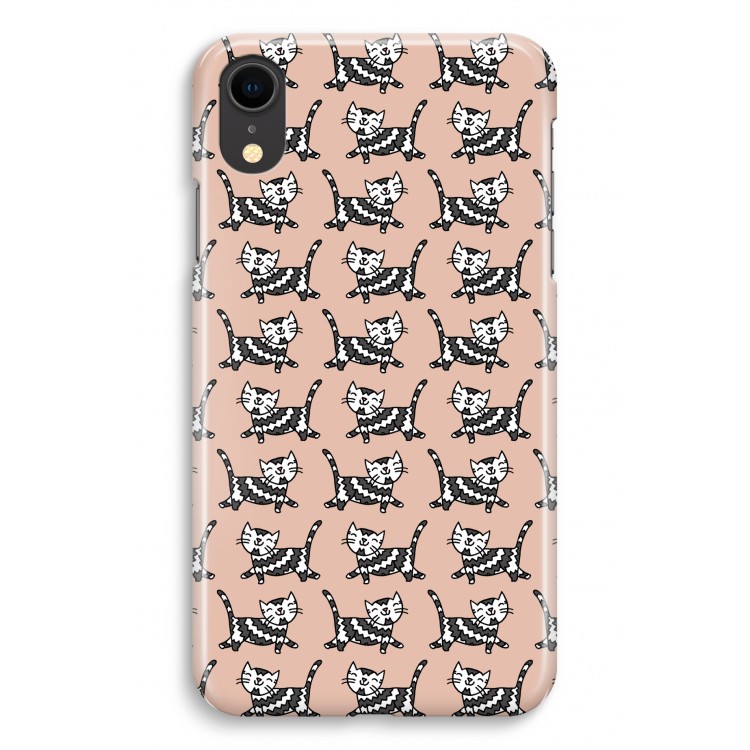 Zwarte poes: iPhone XR Volledig Geprint Hoesje