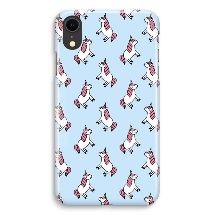 Eenhoorns overal: iPhone XR Volledig Geprint Hoesje