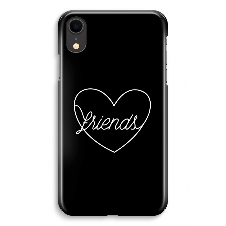 Friends heart black: iPhone XR Volledig Geprint Hoesje