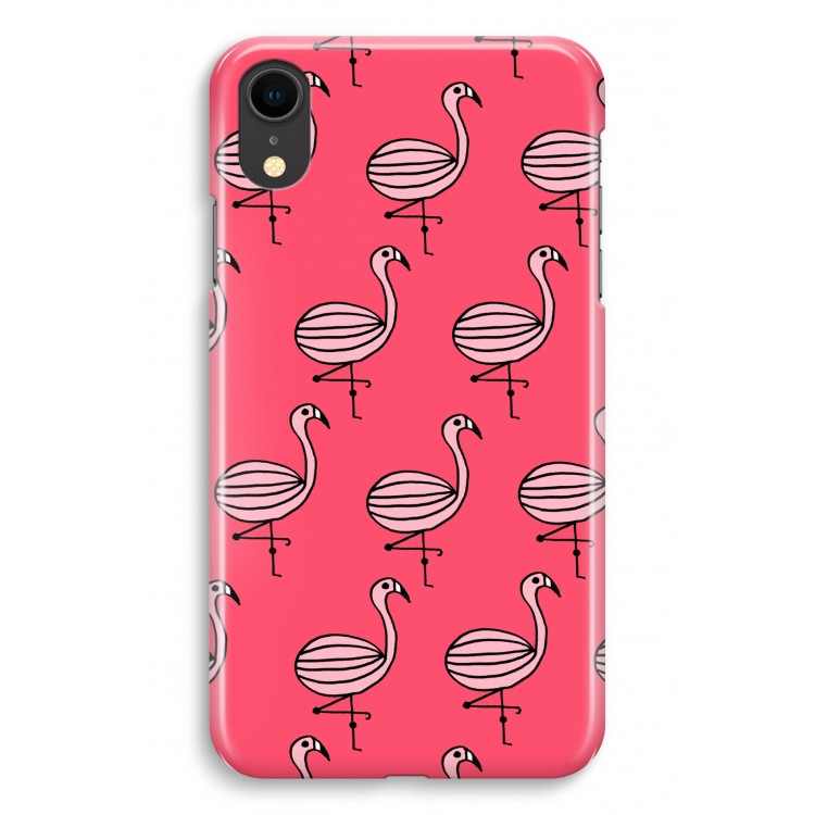 Flamingo: iPhone XR Volledig Geprint Hoesje