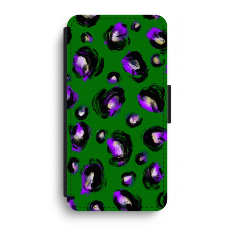 Green Cheetah: iPhone XR Flip Hoesje