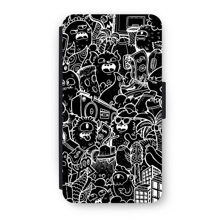 Vexx Black City : iPhone XS Flip Hoesje