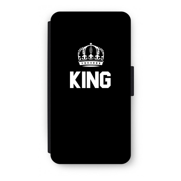 King zwart: iPhone XS Flip Hoesje
