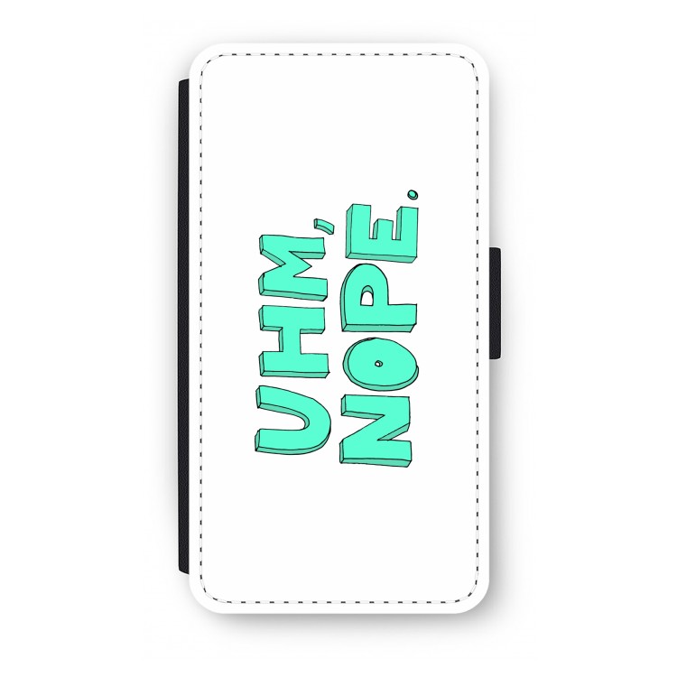 UHM, NOPE.: iPhone XS Flip Hoesje