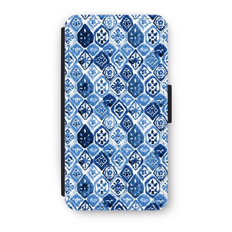 Blauw motief: iPhone XS Flip Hoesje