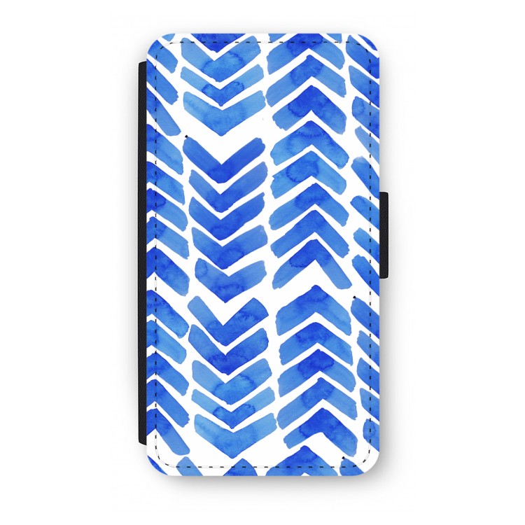 Blauwe pijlen: iPhone XS Flip Hoesje
