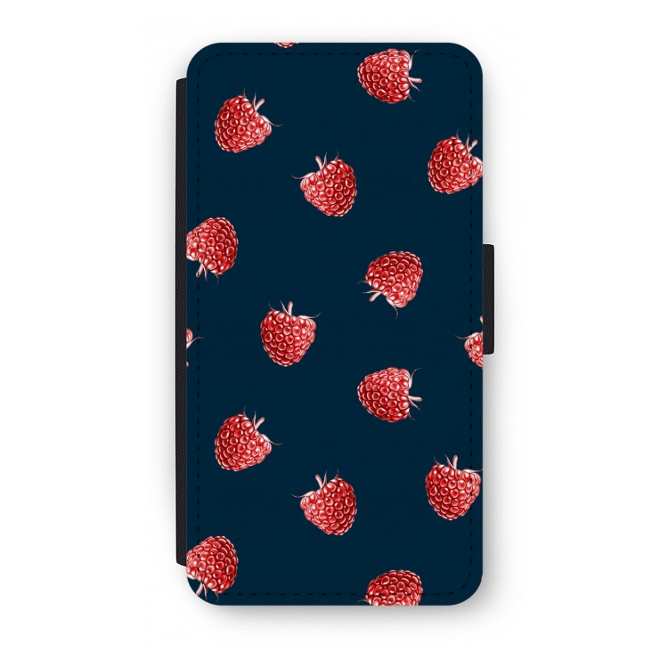 Framboosjes: iPhone XS Flip Hoesje