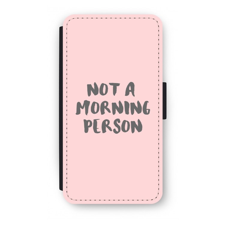 Morning person: iPhone XS Flip Hoesje