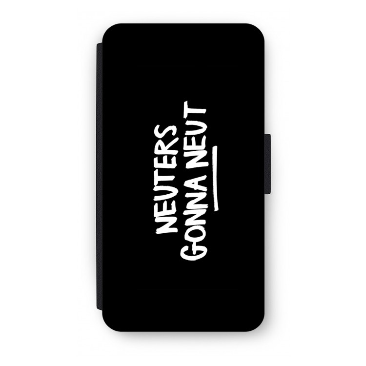 Neuters (zwart): iPhone XS Flip Hoesje