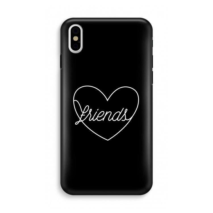Friends heart black: iPhone XS Tough Case