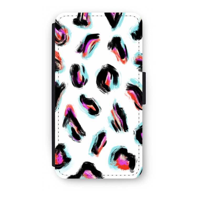 Cheetah color: iPhone XS Flip Hoesje