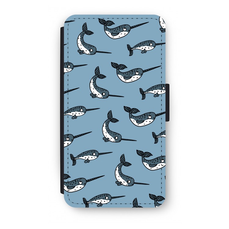 Narwhal: iPhone XS Flip Hoesje