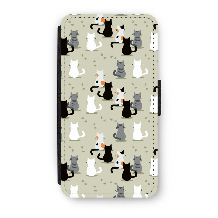 Katten: iPhone XS Flip Hoesje