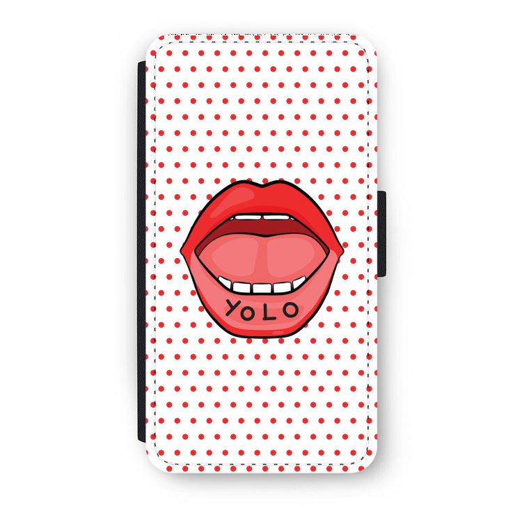 Yolo Denise: iPhone XS Flip Hoesje