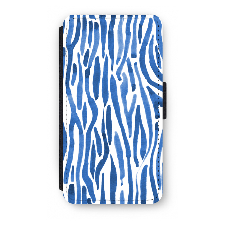 Blauwe nerven: iPhone XS Flip Hoesje