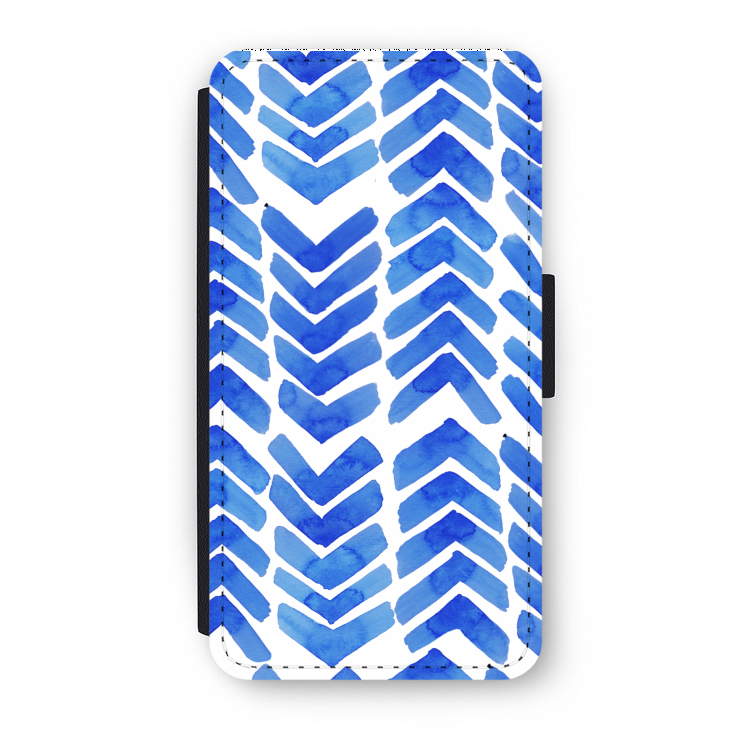 Blauwe pijlen: iPhone XS Flip Hoesje