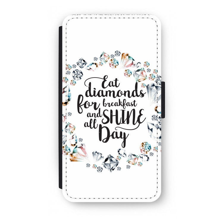 Diamonds: iPhone XS Flip Hoesje