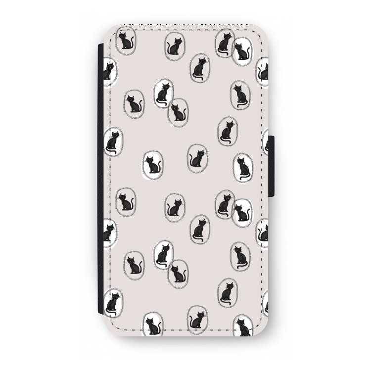 Miauw: iPhone XS Flip Hoesje
