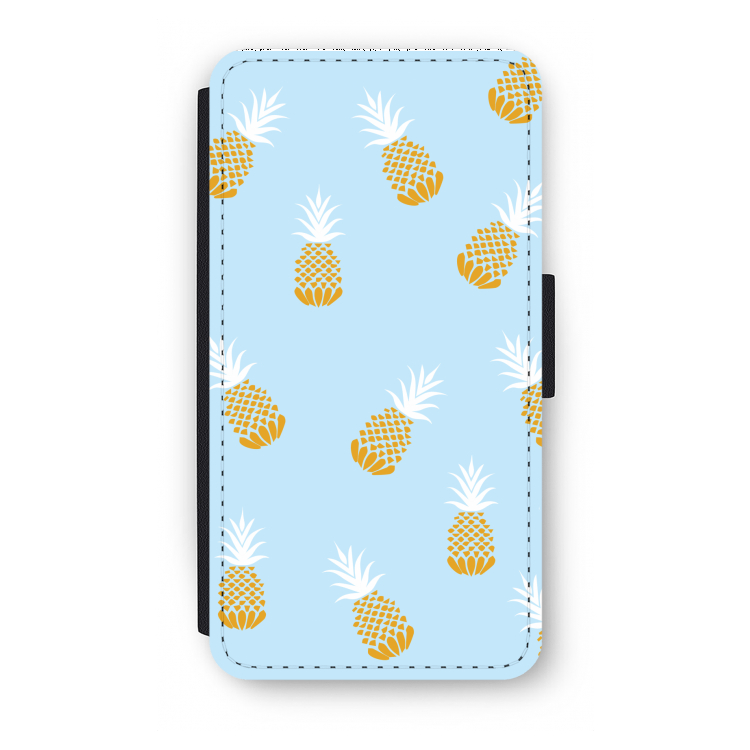 Ananasjes: iPhone XS Flip Hoesje