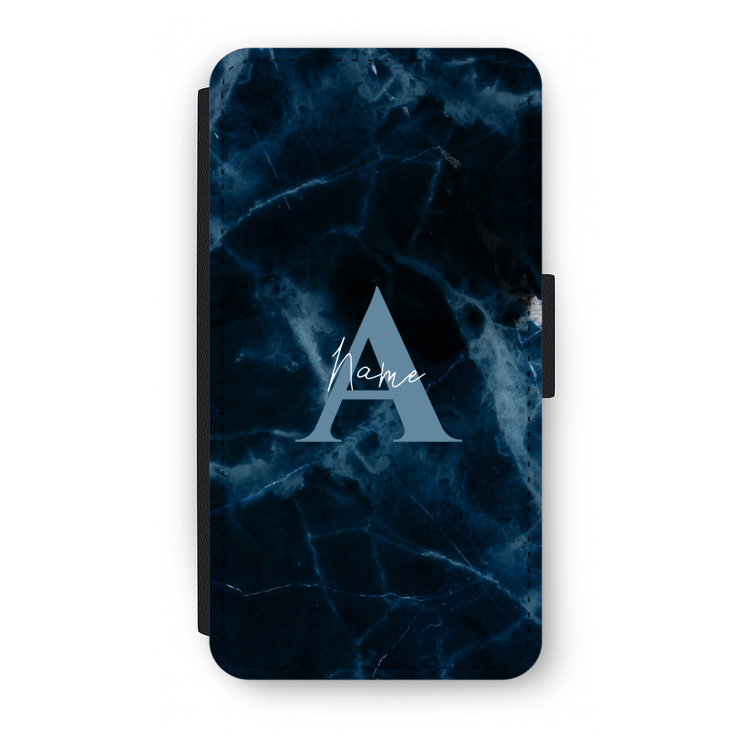 Midnight Marble: iPhone XS Flip Hoesje