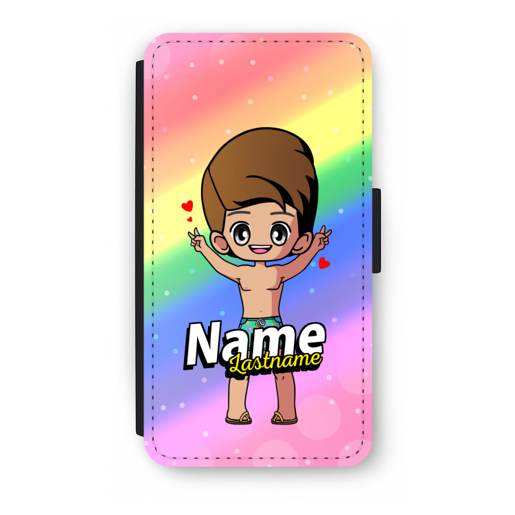 Chibi Maker man: iPhone XS Flip Hoesje