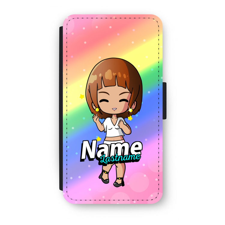 Chibi Maker vrouw: iPhone XS Flip Hoesje