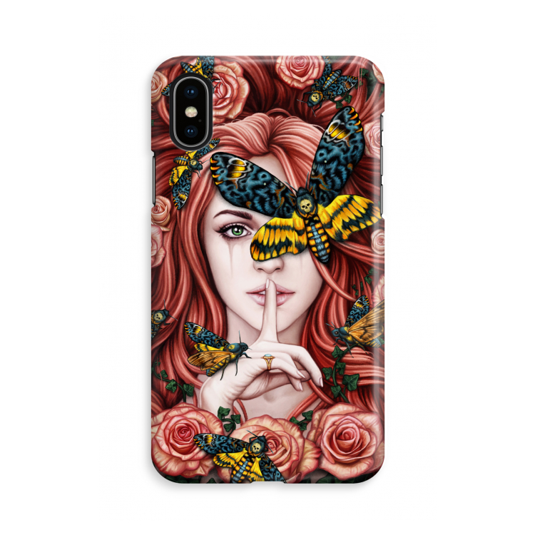 Lady Moth: iPhone Xs Volledig Geprint Hoesje