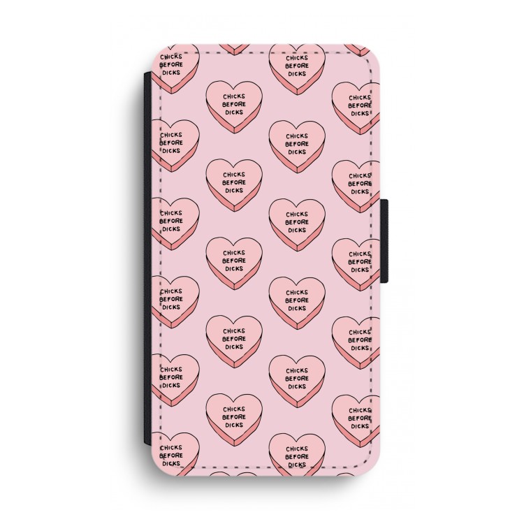 Chicks before dicks: iPhone XS Max Flip Hoesje