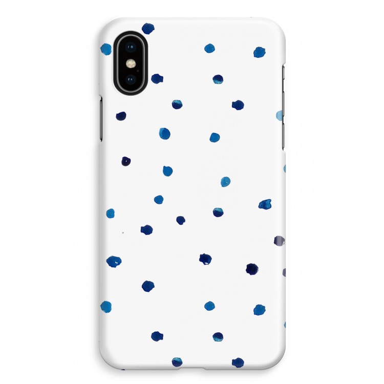 Blauwe stippen: iPhone XS Max Volledig Geprint Hoesje