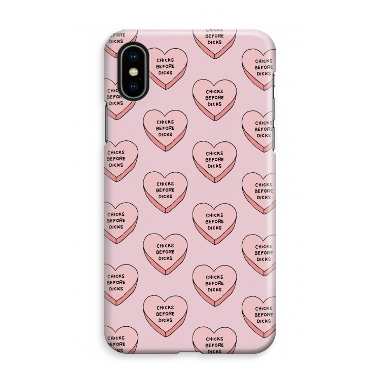Chicks before dicks: iPhone XS Max Volledig Geprint Hoesje